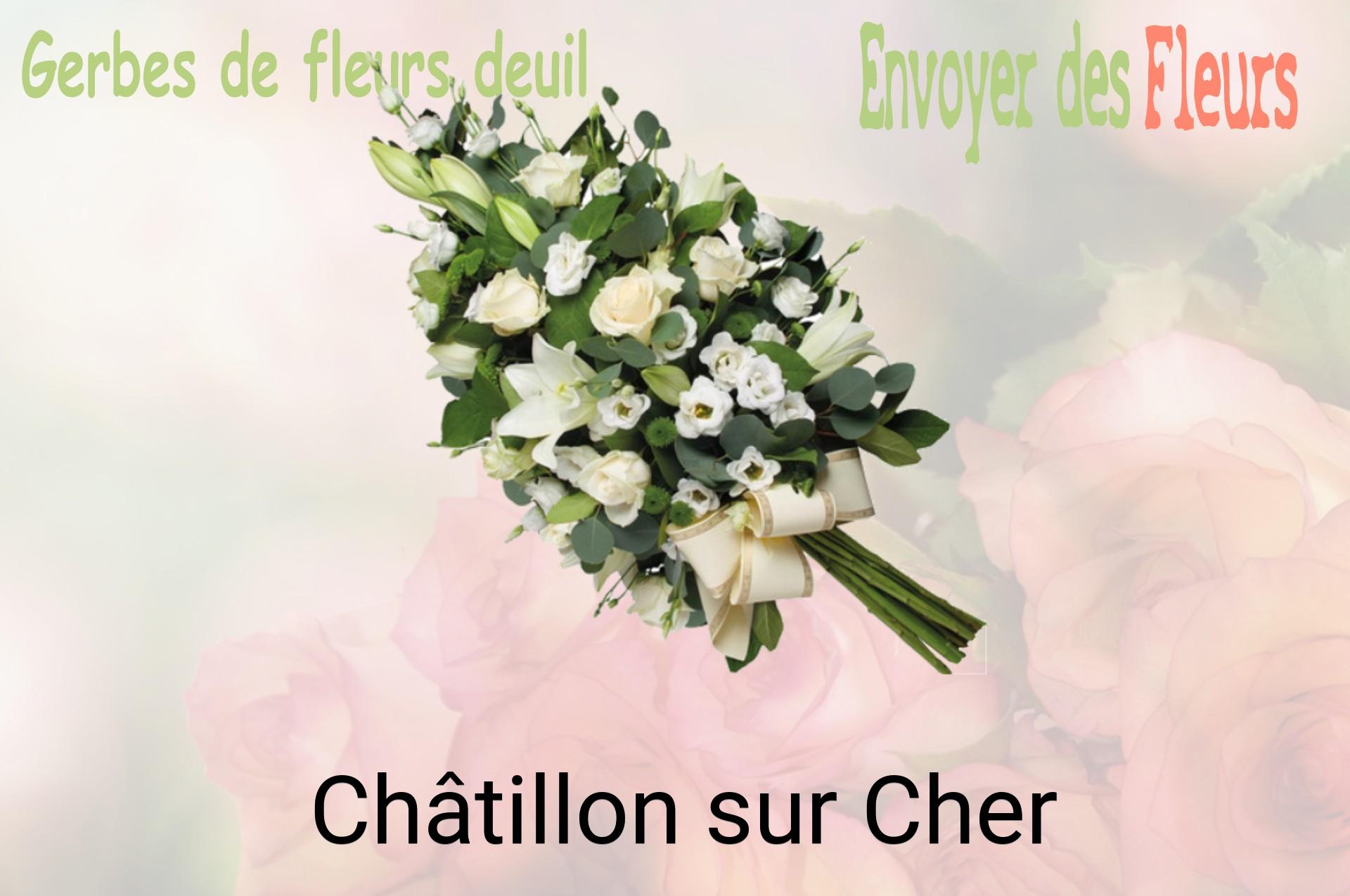 Gerbe de fleurs de deuil livrée à Châtillon-sur-Cher